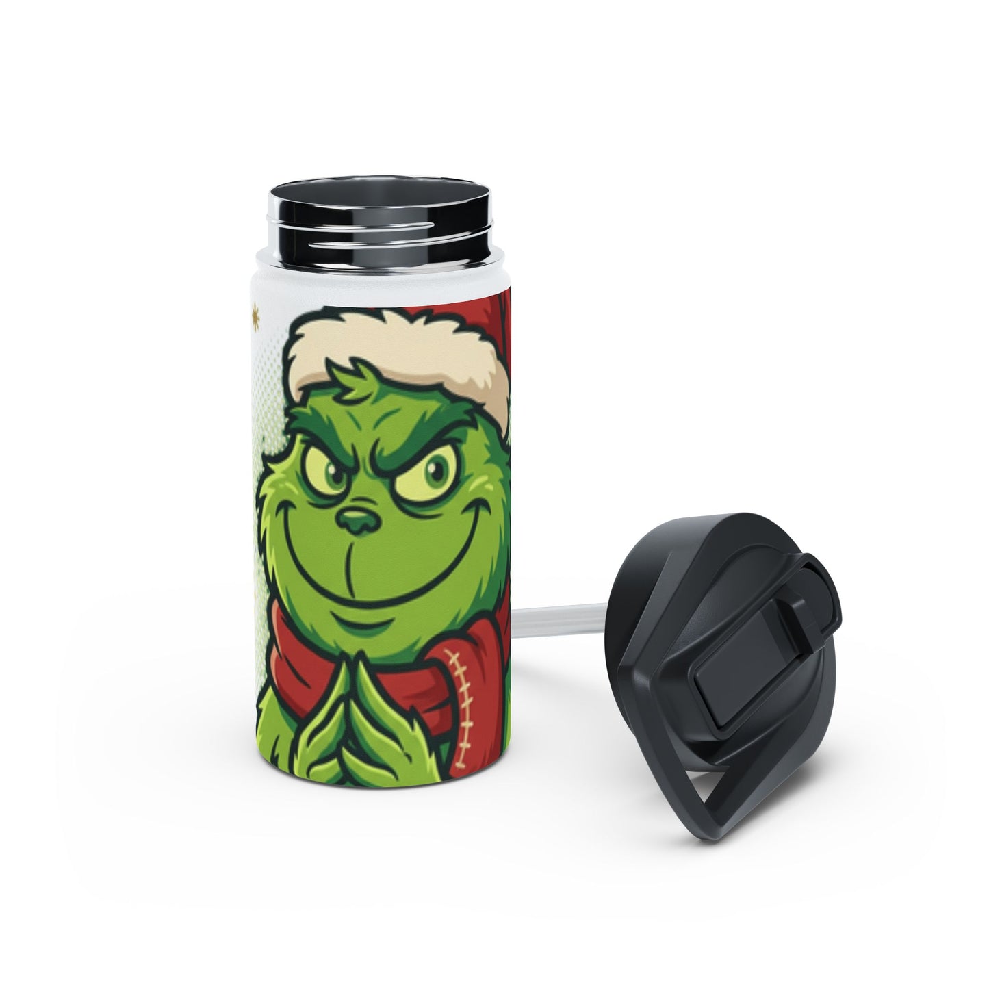 Grinch Holiday Stainless Steel Water Bottle — Funny Christmas Gift