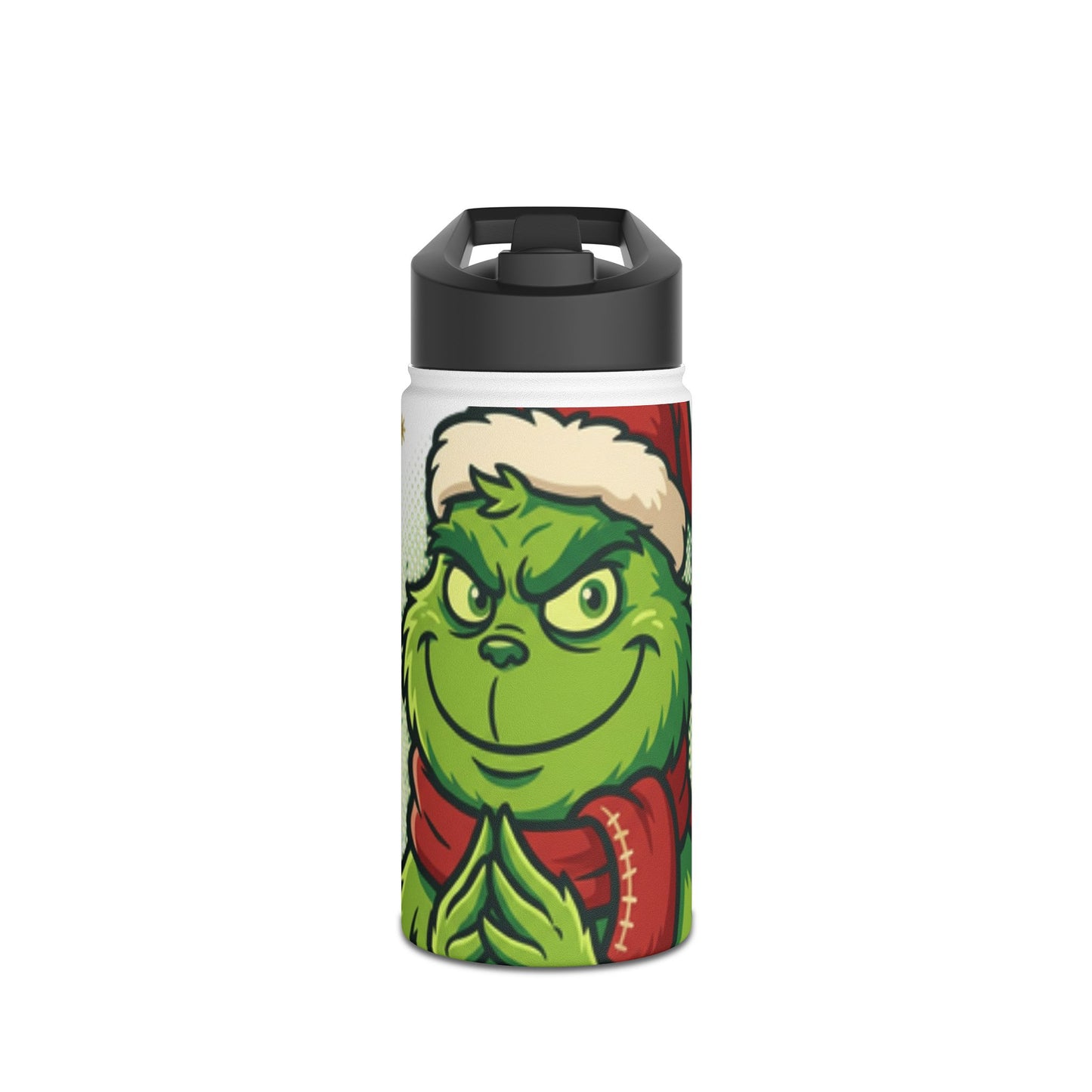 Grinch Holiday Stainless Steel Water Bottle — Funny Christmas Gift