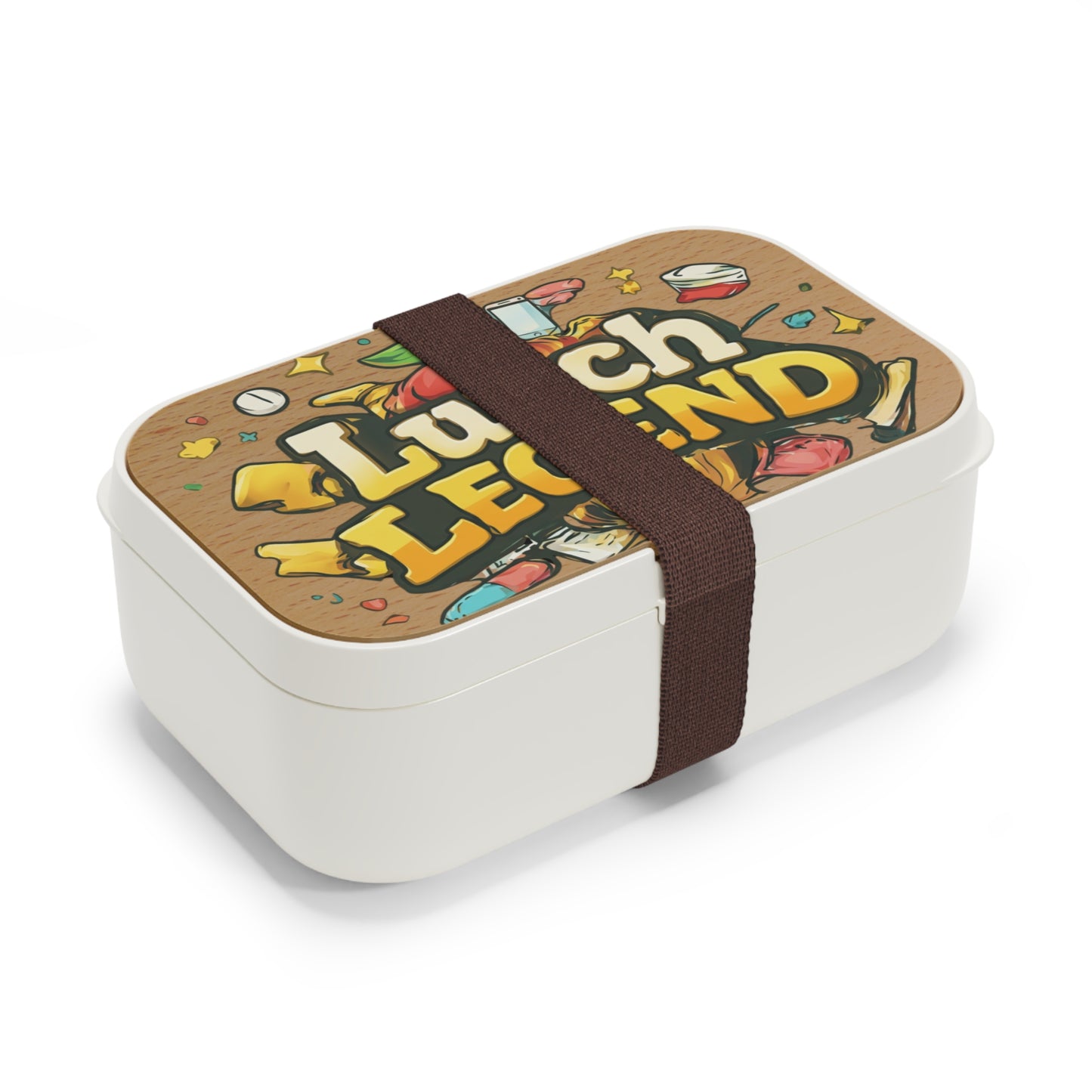 Bento Lunch Box — "Lunch Legend" Kids & Adult Bento with Playful Food Illustration