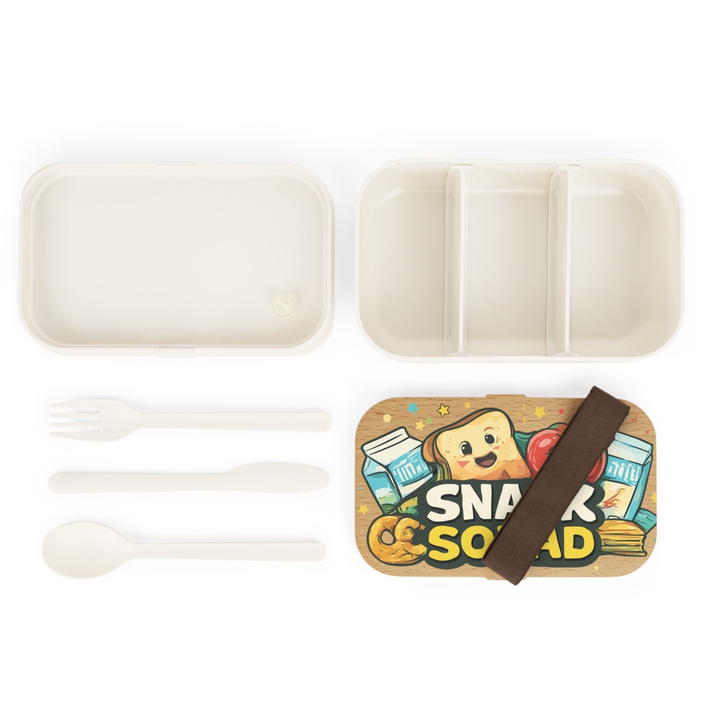 Snack Squad Bento Lunch Box — Cute Kids Cartoon Lunchbox for School & Picnics