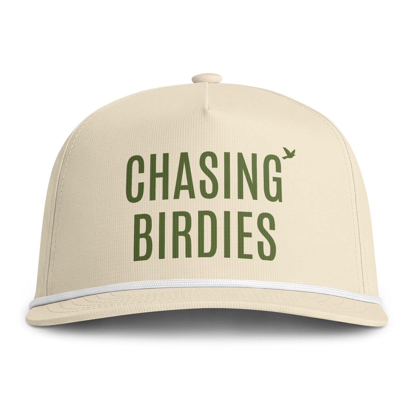 Chasing Birdies Rope Cap — Golf Trucker Hat with Vintage Sunwashed Look