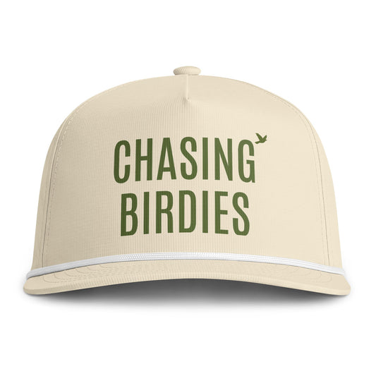 Chasing Birdies Rope Cap — Golf Trucker Hat with Vintage Sunwashed Look