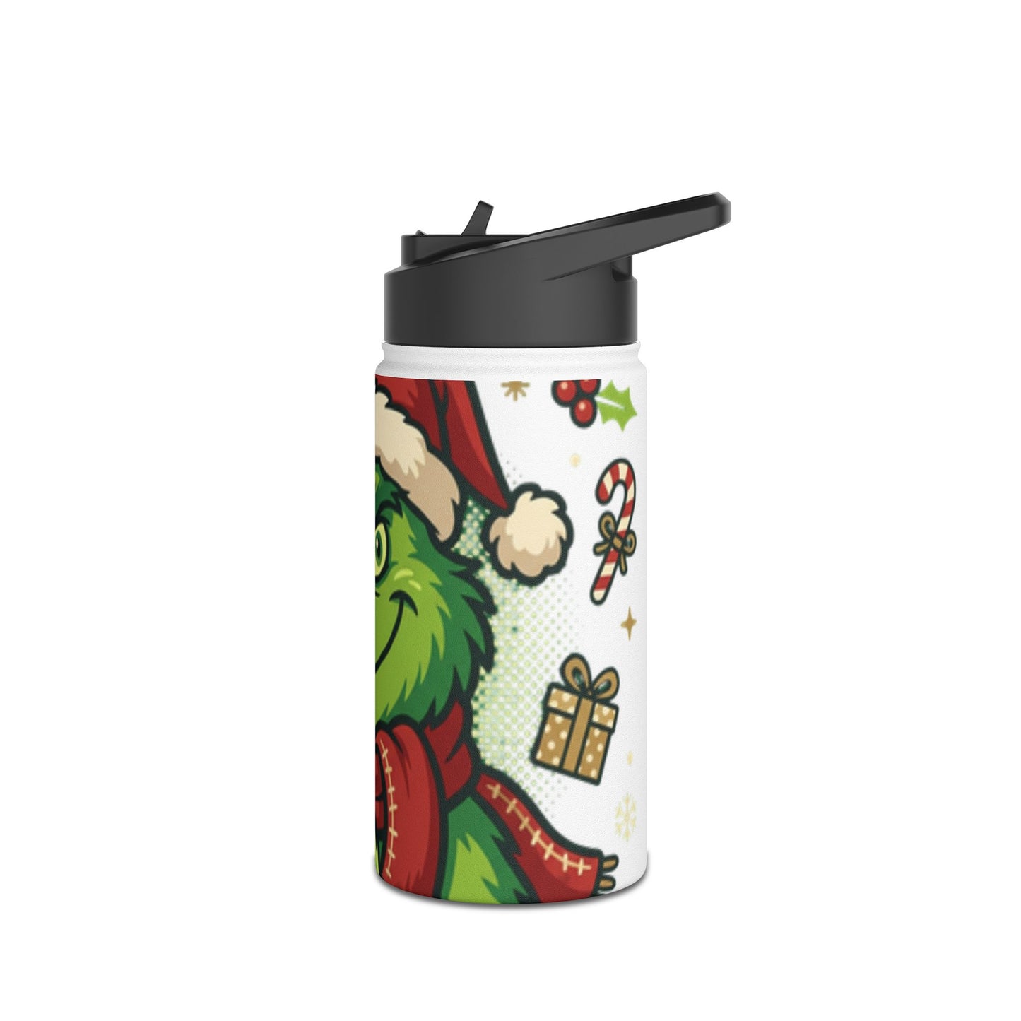 Grinch Holiday Stainless Steel Water Bottle — Funny Christmas Gift