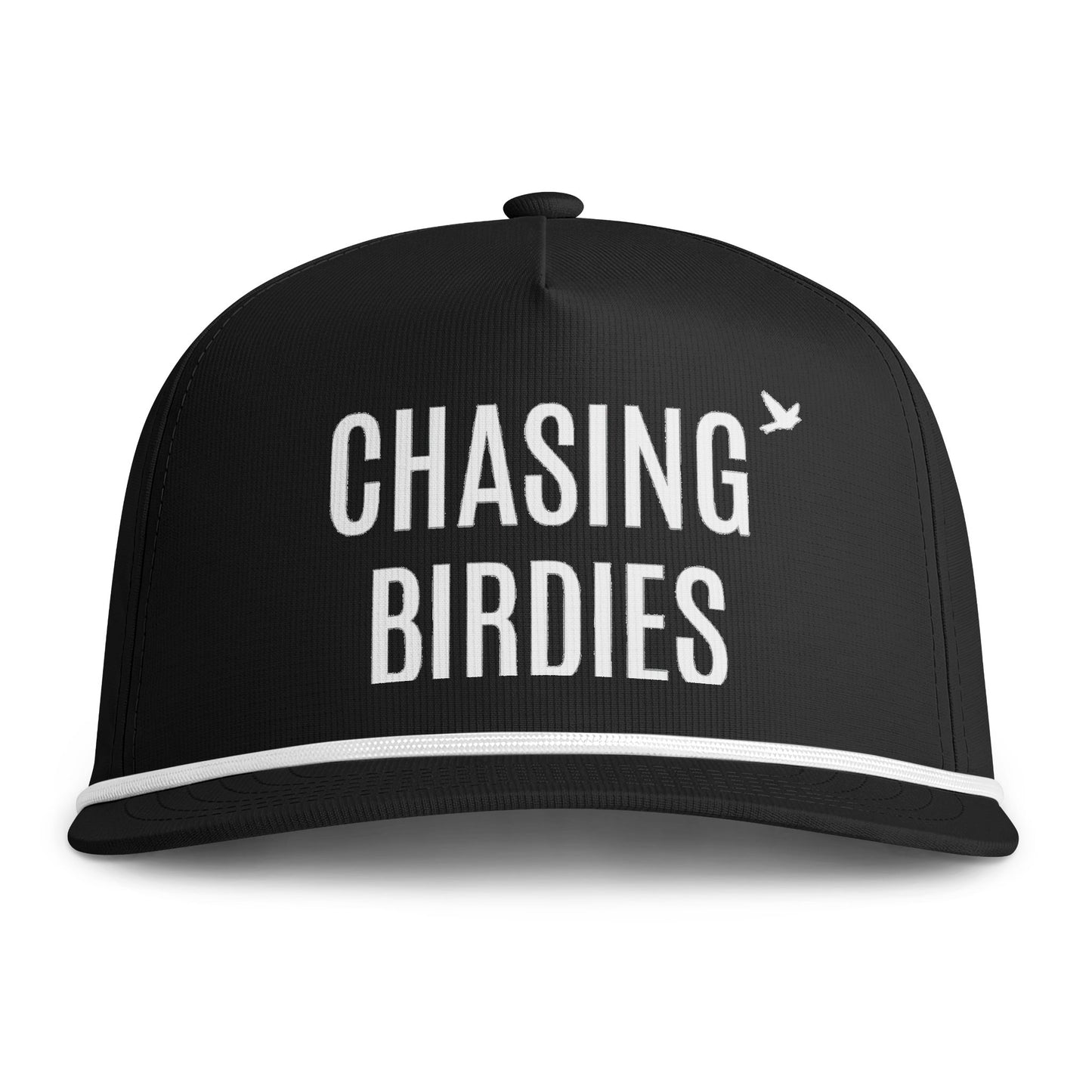 Chasing Birdies Rope Cap — Golf Trucker Hat with Vintage Sunwashed Look