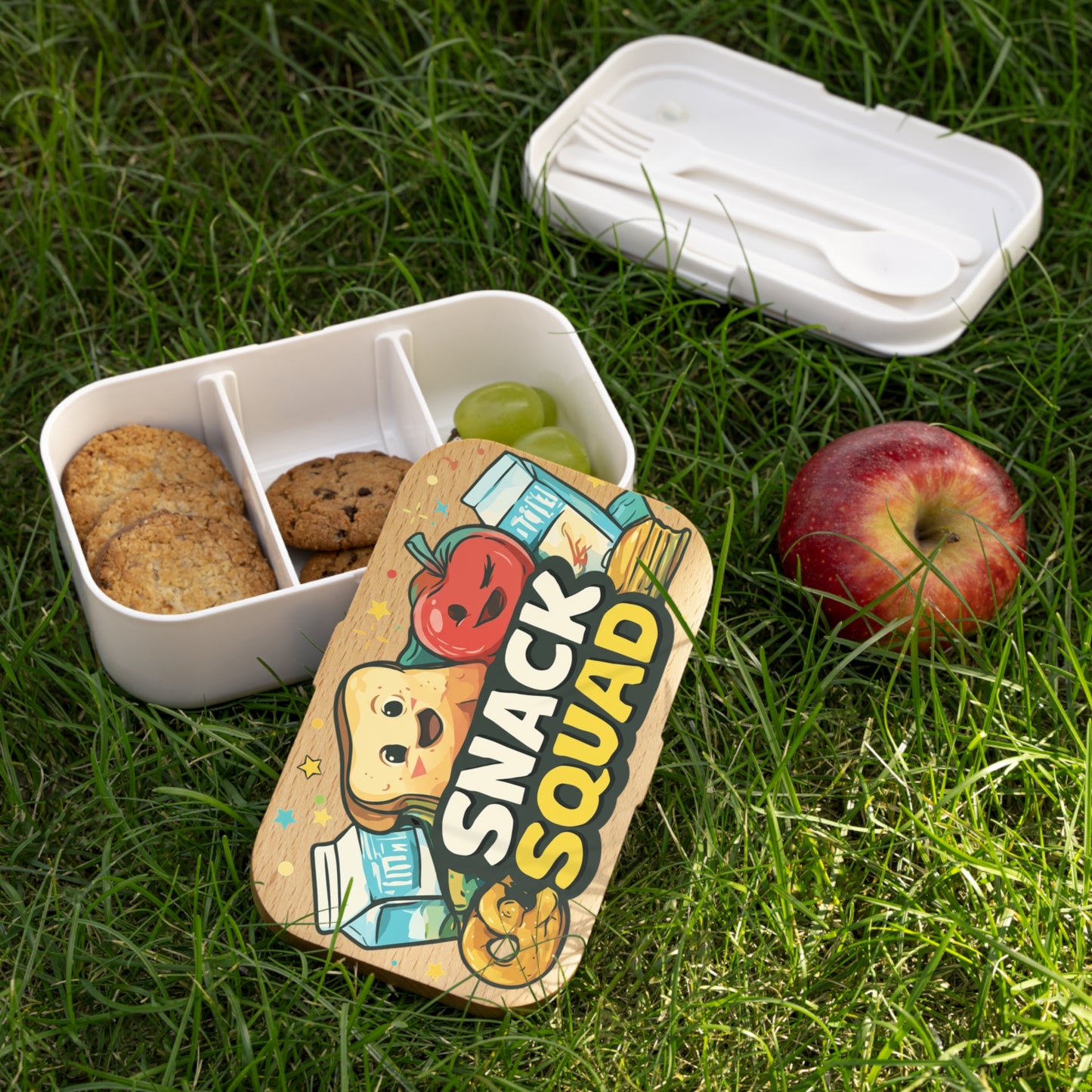Snack Squad Bento Lunch Box — Cute Kids Cartoon Lunchbox for School & Picnics