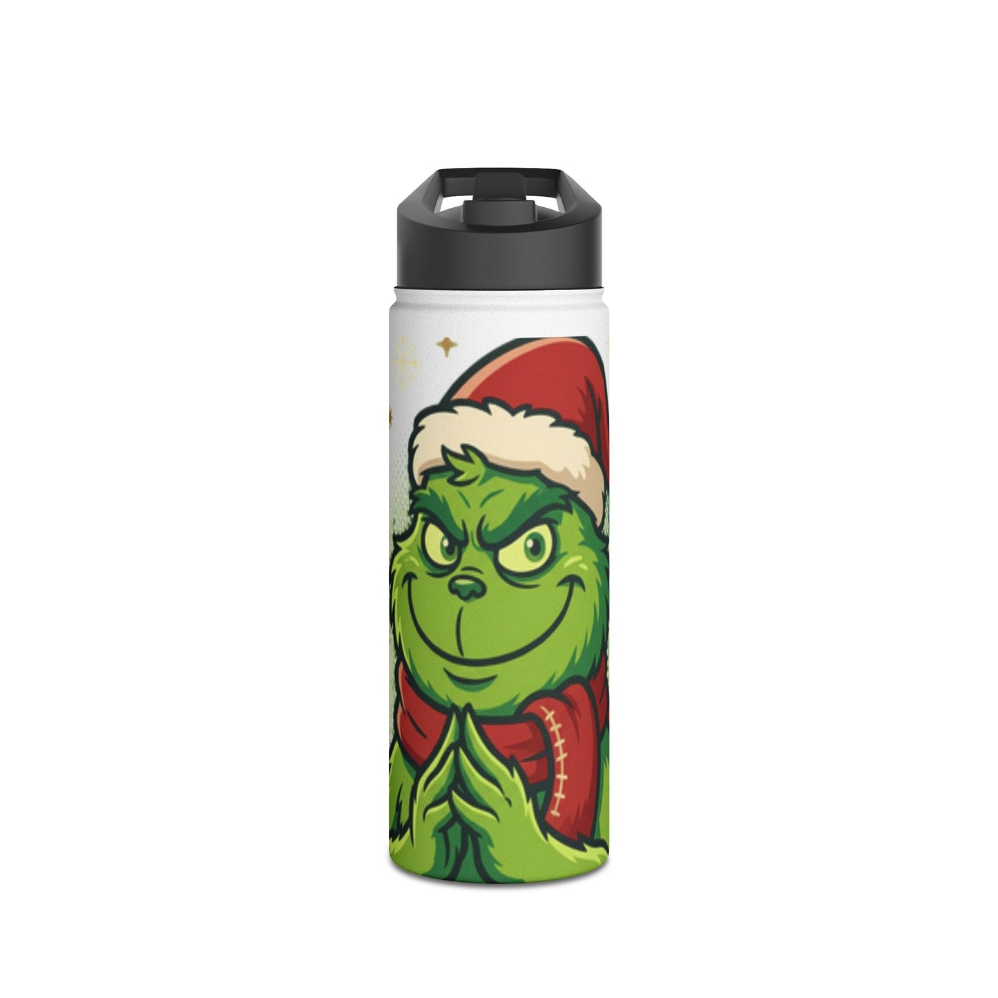 Grinch Holiday Stainless Steel Water Bottle — Funny Christmas Gift