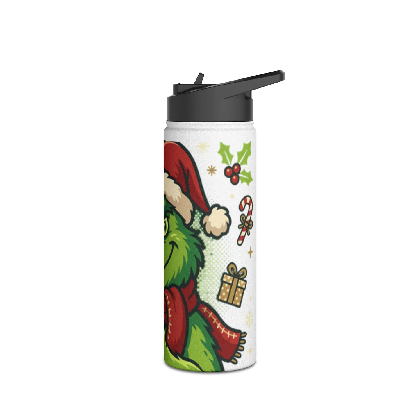 Grinch Holiday Stainless Steel Water Bottle — Funny Christmas Gift