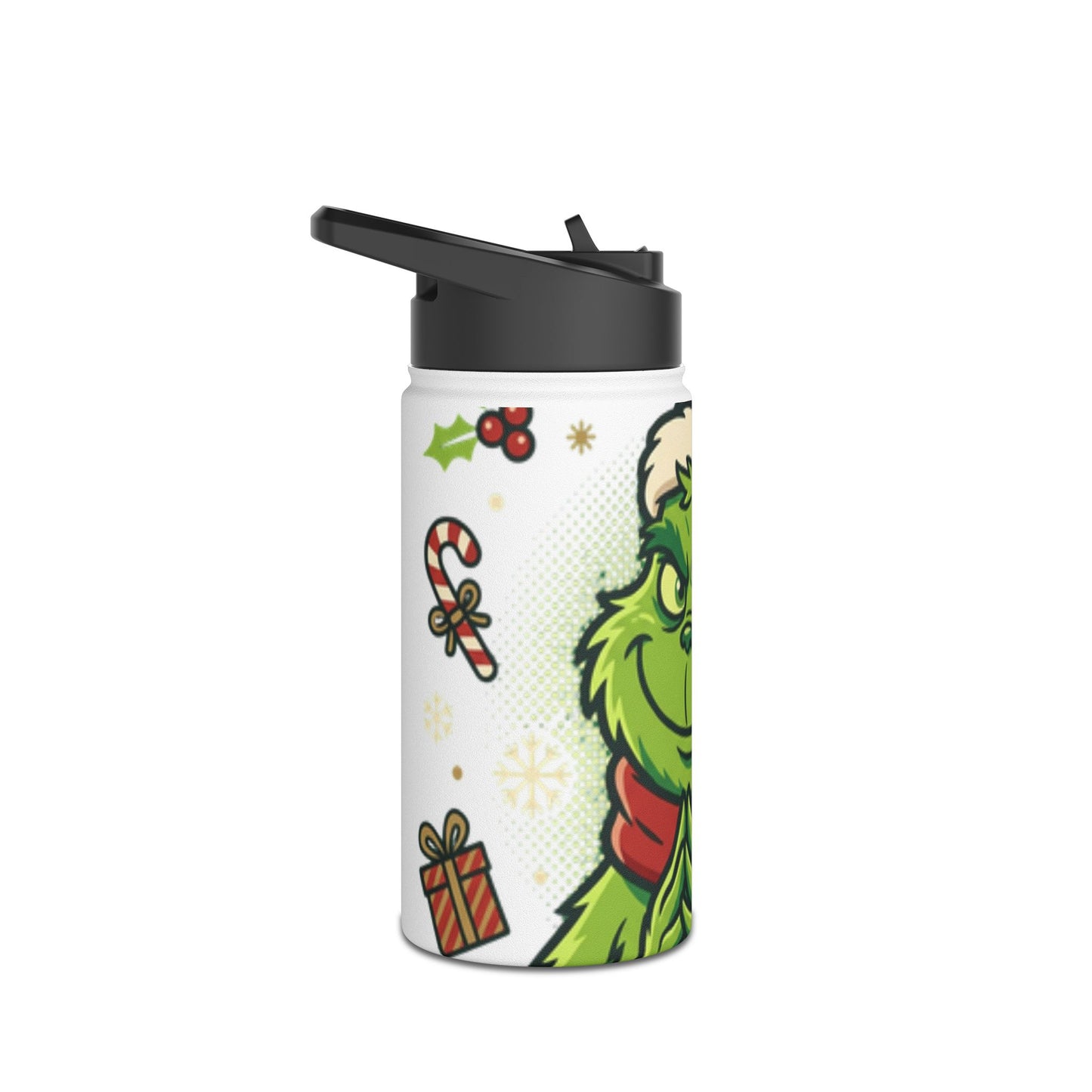 Grinch Holiday Stainless Steel Water Bottle — Funny Christmas Gift